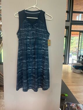 Title Nine Teal Blue Patterned Dress. Boss - Pulse